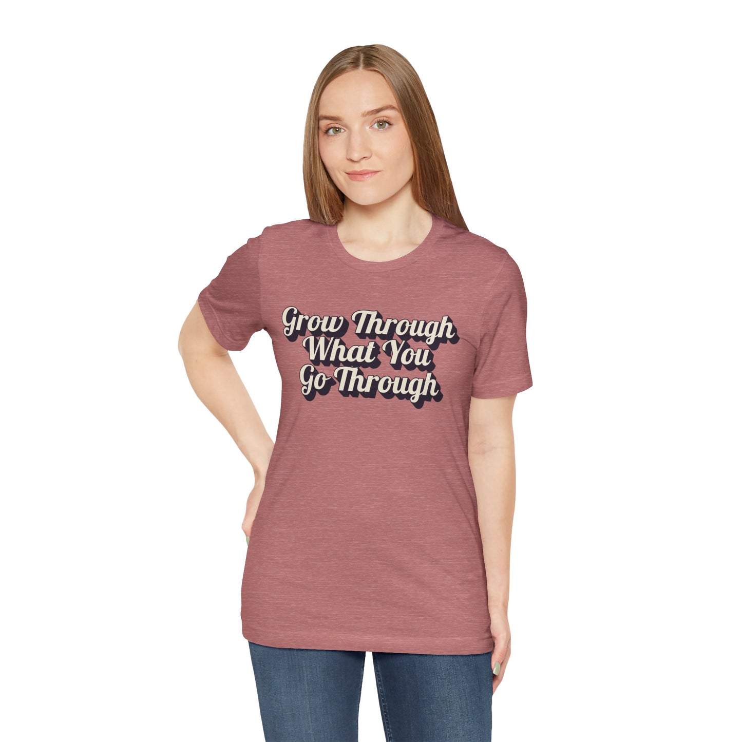 "Grow Through What You Go Through" Western Shirt | Country Girl Tee | Rustic Graphic Tee | Free Spirit Apparel | Outdoor Lifestyle Tee | Vintage Country Shirt | Softstyle Unisex Tee | Faith-Based Country Girl Tee | Rustic Christian Shirt