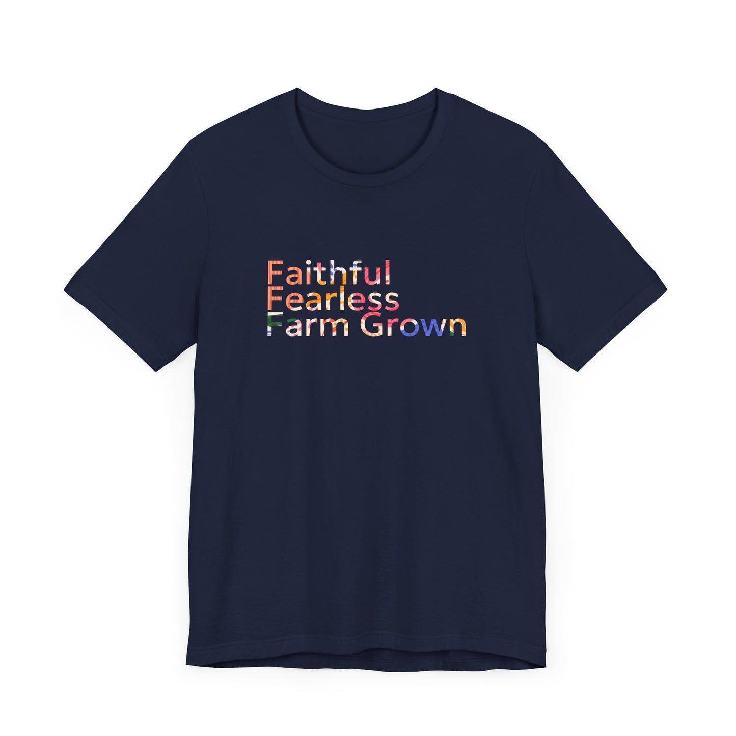 "Faithful Fearless Farm" Grown Unisex Tee | Western Shirt | Country Girl Tee | Rustic Graphic Tee | Free Spirit Apparel | Outdoor Lifestyle Tee | Vintage Country Shirt | Softstyle Unisex Tee | Faith-Based Country Girl Tee | Rustic Christian Shirt