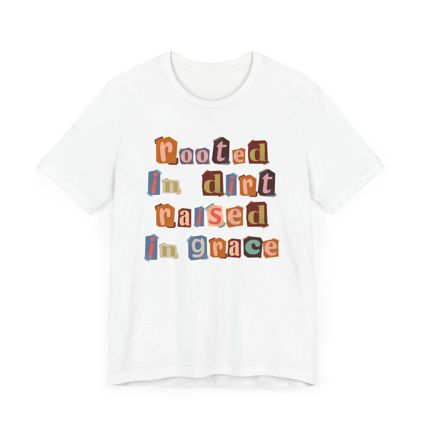 "Rooted in Dirt, Raised in Grace" | Western Shirt | Country Girl Tee | Rustic Graphic Tee | Free Spirit Apparel | Outdoor Lifestyle Tee | Vintage Country Shirt | Softstyle Unisex Tee | Faith-Based Country Girl Tee | Rustic Christian Shirt