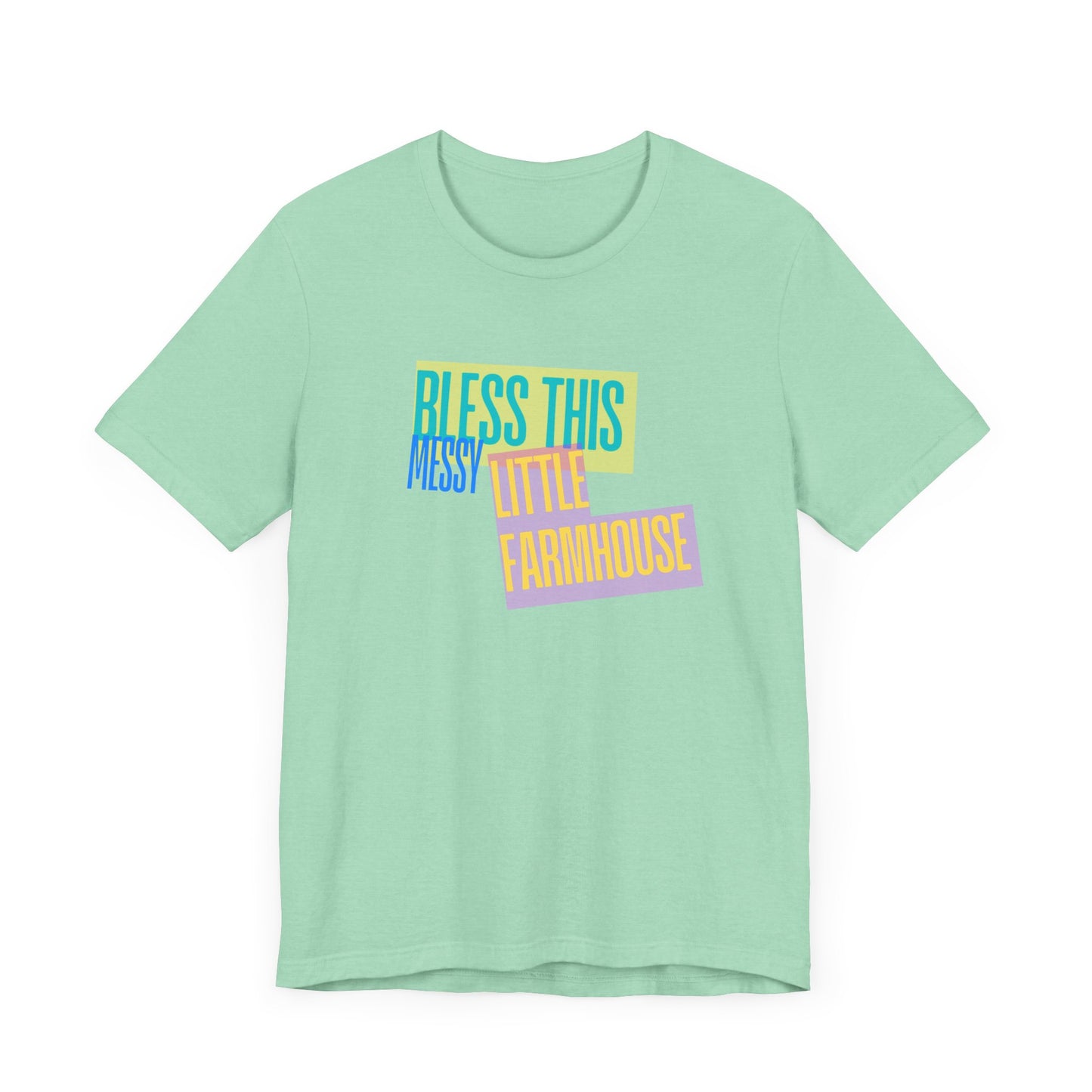 "Bless This Messy Little Farmhouse" Unisex Tee Western Shirt | Country Girl Tee | Rustic Graphic Tee | Free Spirit Apparel | Outdoor Lifestyle Tee | Vintage Country Shirt | Softstyle Unisex Tee | Faith-Based Country Girl Tee | Rustic Christian Shirt