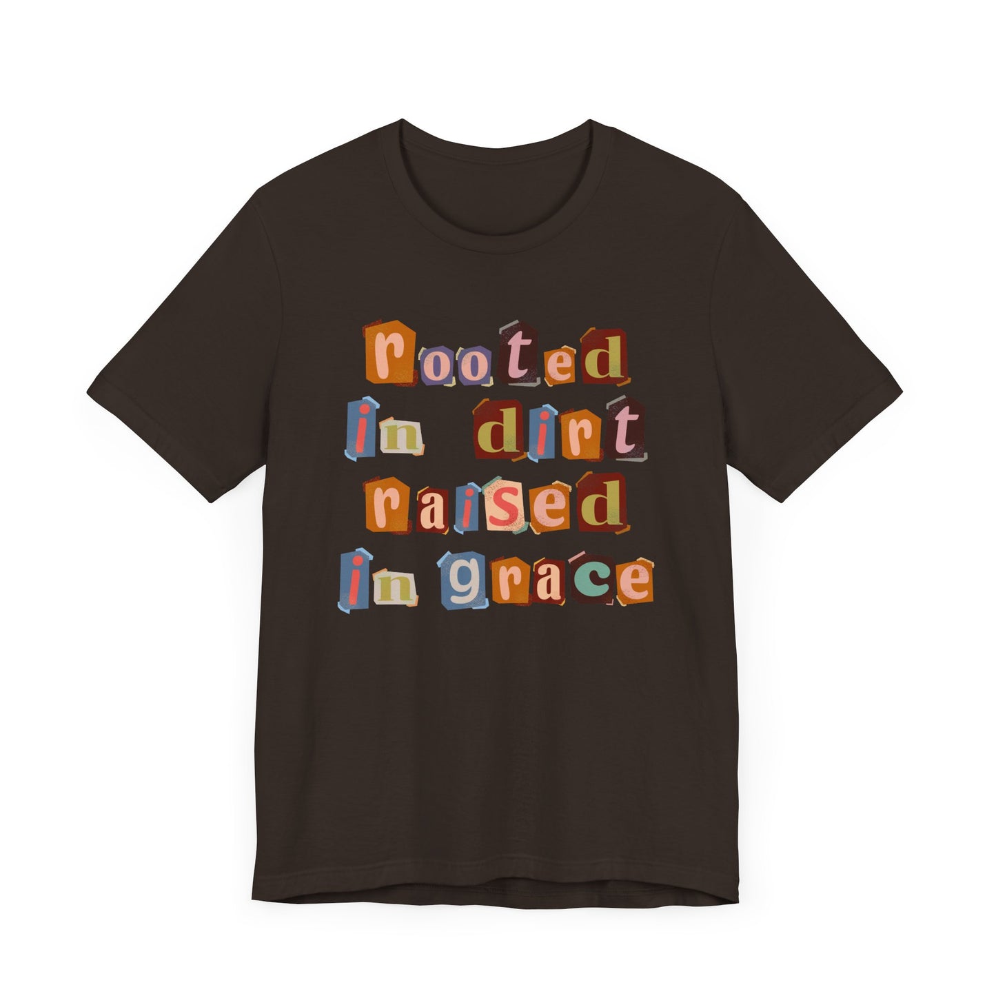 "Rooted in Dirt, Raised in Grace" | Western Shirt | Country Girl Tee | Rustic Graphic Tee | Free Spirit Apparel | Outdoor Lifestyle Tee | Vintage Country Shirt | Softstyle Unisex Tee | Faith-Based Country Girl Tee | Rustic Christian Shirt