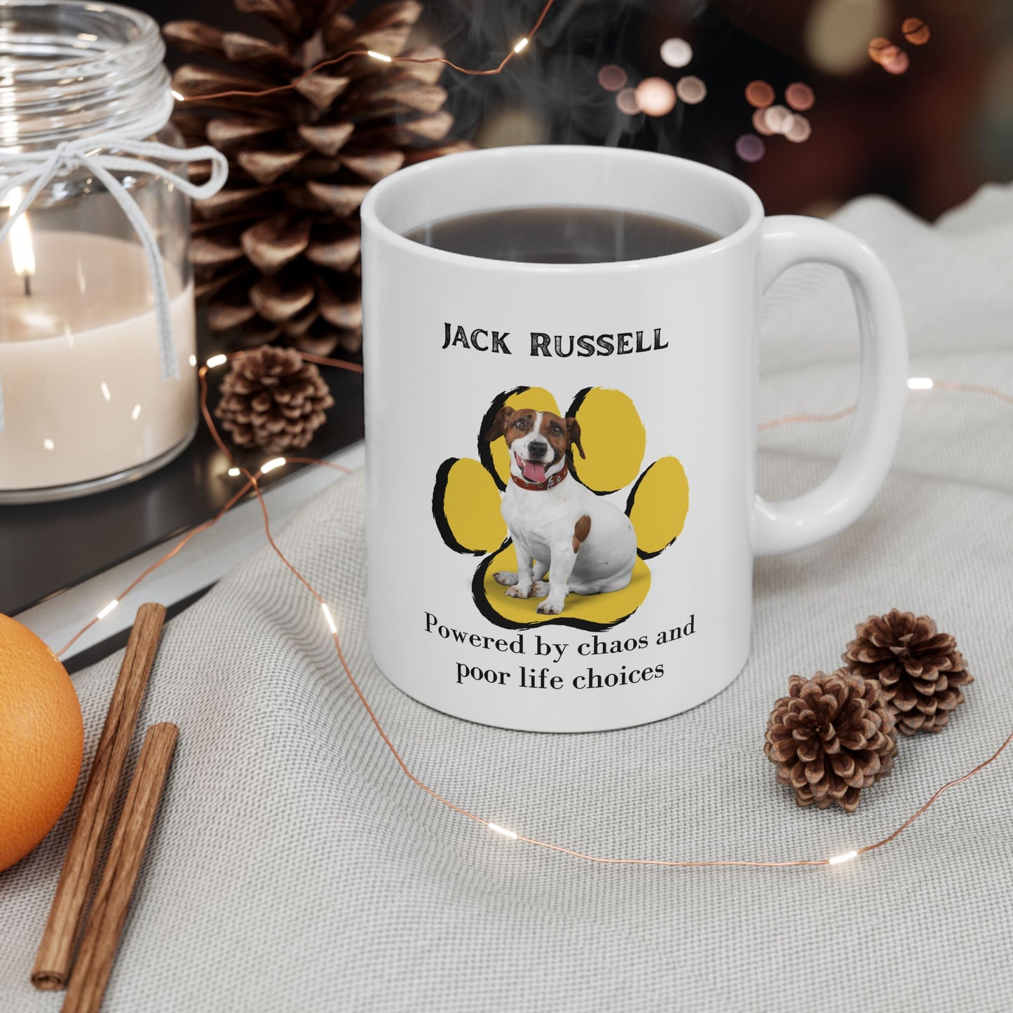 Jack Russell Powered By Chaos- Mug