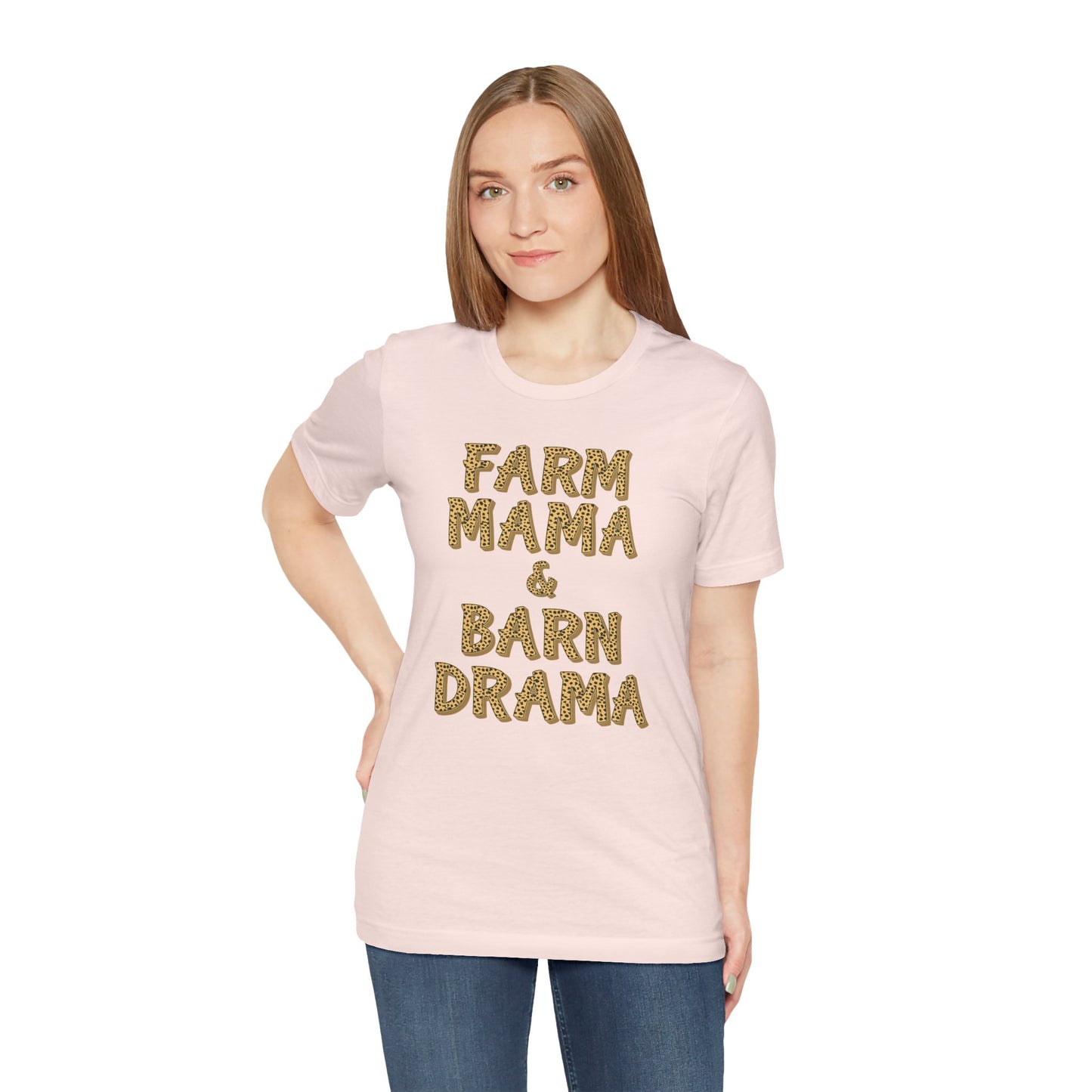 "Farm Mama & Barn Drama" Unisex Jersey Tee | Western Shirt | Country Girl Tee | Rustic Graphic Tee | Free Spirit Apparel | Outdoor Lifestyle Tee | Vintage Country Shirt | Softstyle Unisex Tee
