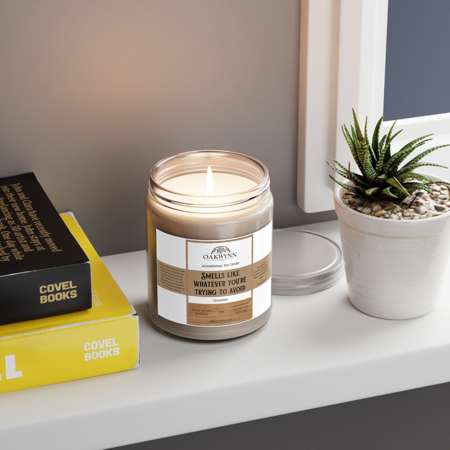 Aromatherapy Soy Candle - "Smells Like Whatever You're Trying to Avoid" | 9oz | Unscented