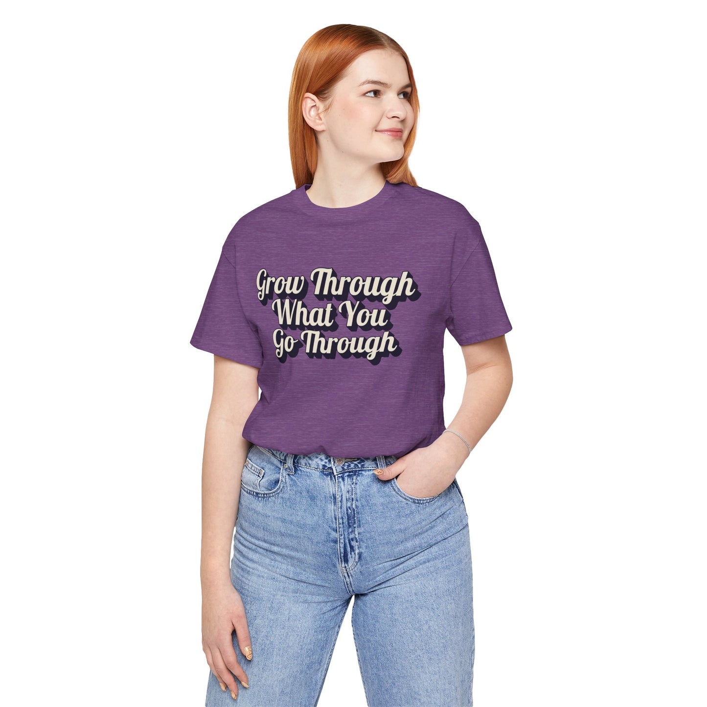"Grow Through What You Go Through" Western Shirt | Country Girl Tee | Rustic Graphic Tee | Free Spirit Apparel | Outdoor Lifestyle Tee | Vintage Country Shirt | Softstyle Unisex Tee | Faith-Based Country Girl Tee | Rustic Christian Shirt