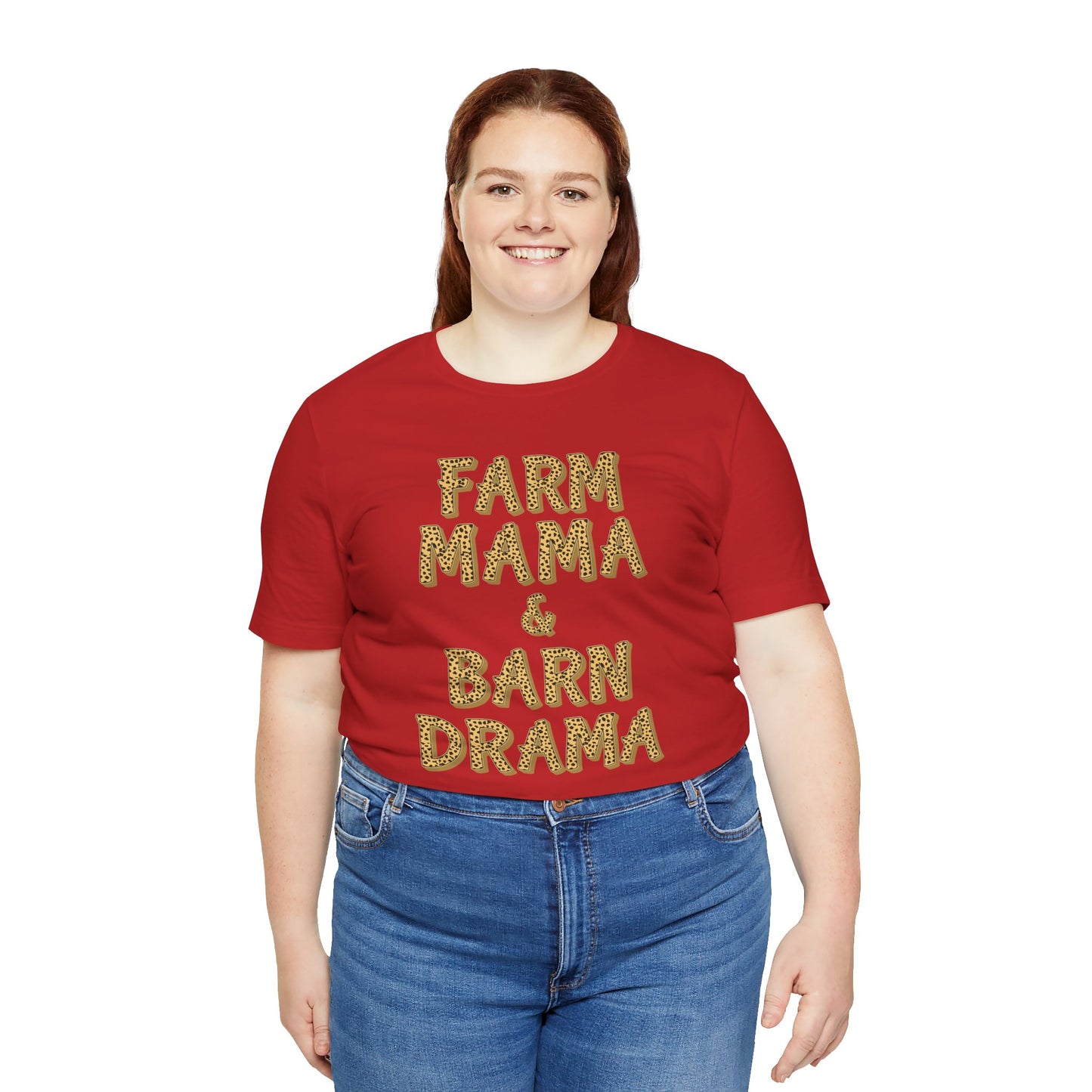 "Farm Mama & Barn Drama" Unisex Jersey Tee | Western Shirt | Country Girl Tee | Rustic Graphic Tee | Free Spirit Apparel | Outdoor Lifestyle Tee | Vintage Country Shirt | Softstyle Unisex Tee