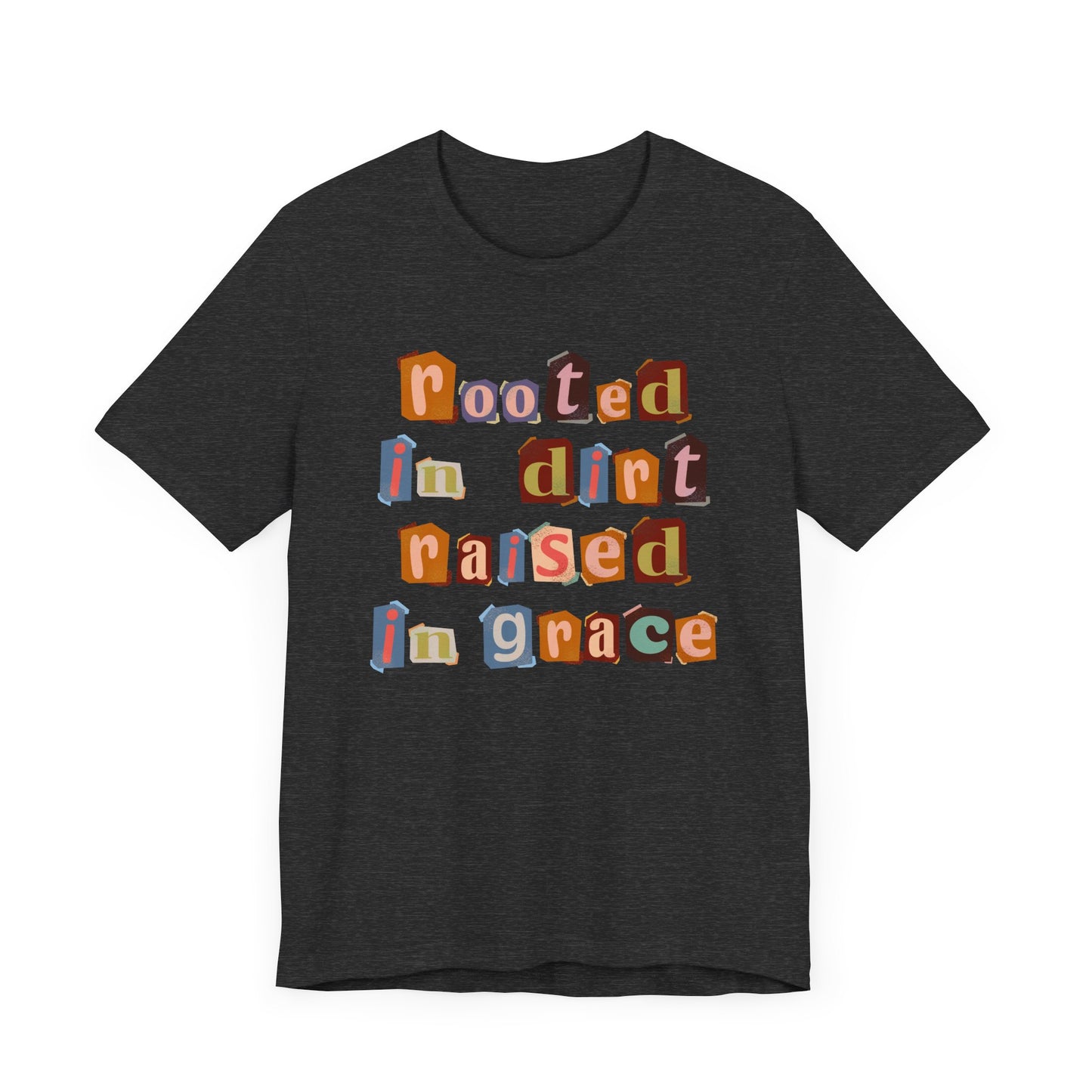 "Rooted in Dirt, Raised in Grace" | Western Shirt | Country Girl Tee | Rustic Graphic Tee | Free Spirit Apparel | Outdoor Lifestyle Tee | Vintage Country Shirt | Softstyle Unisex Tee | Faith-Based Country Girl Tee | Rustic Christian Shirt