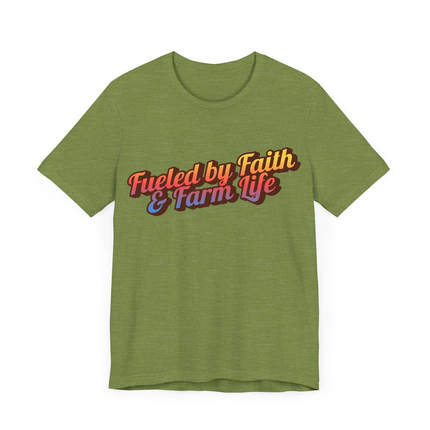 "Fueled by Faith & Farm Life" Western Shirt | Country Girl Tee | Rustic Graphic Tee | Free Spirit Apparel | Outdoor Lifestyle Tee | Vintage Country Shirt | Softstyle Unisex Tee | Faith-Based Country Girl Tee | Rustic Christian Shirt