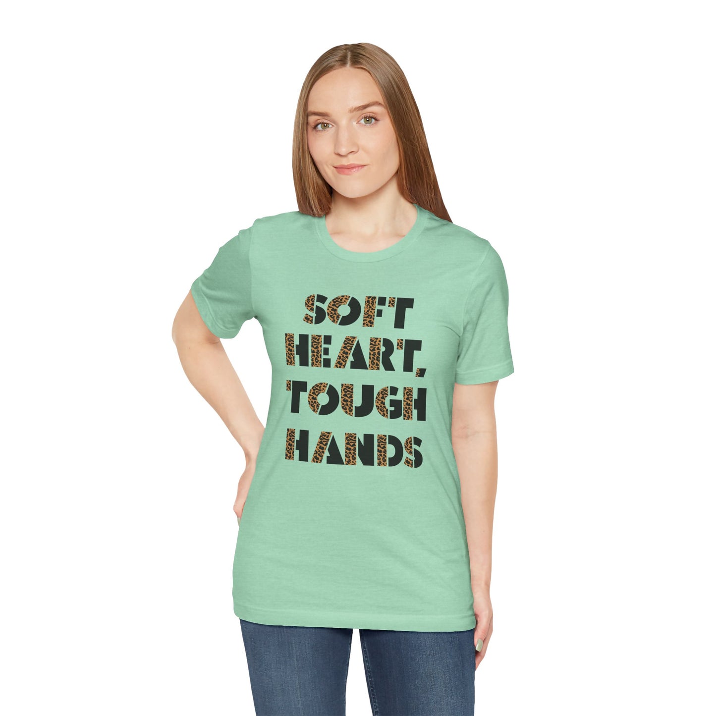 "Soft Heart, Tough Hands" Unisex Jersey Tee | Western Shirt | Country Girl Tee | Rustic Graphic Tee | Free Spirit Apparel | Outdoor Lifestyle Tee | Vintage Country Shirt | Softstyle Unisex Tee | Faith-Based Country Girl Tee | Rustic Christian Shirt