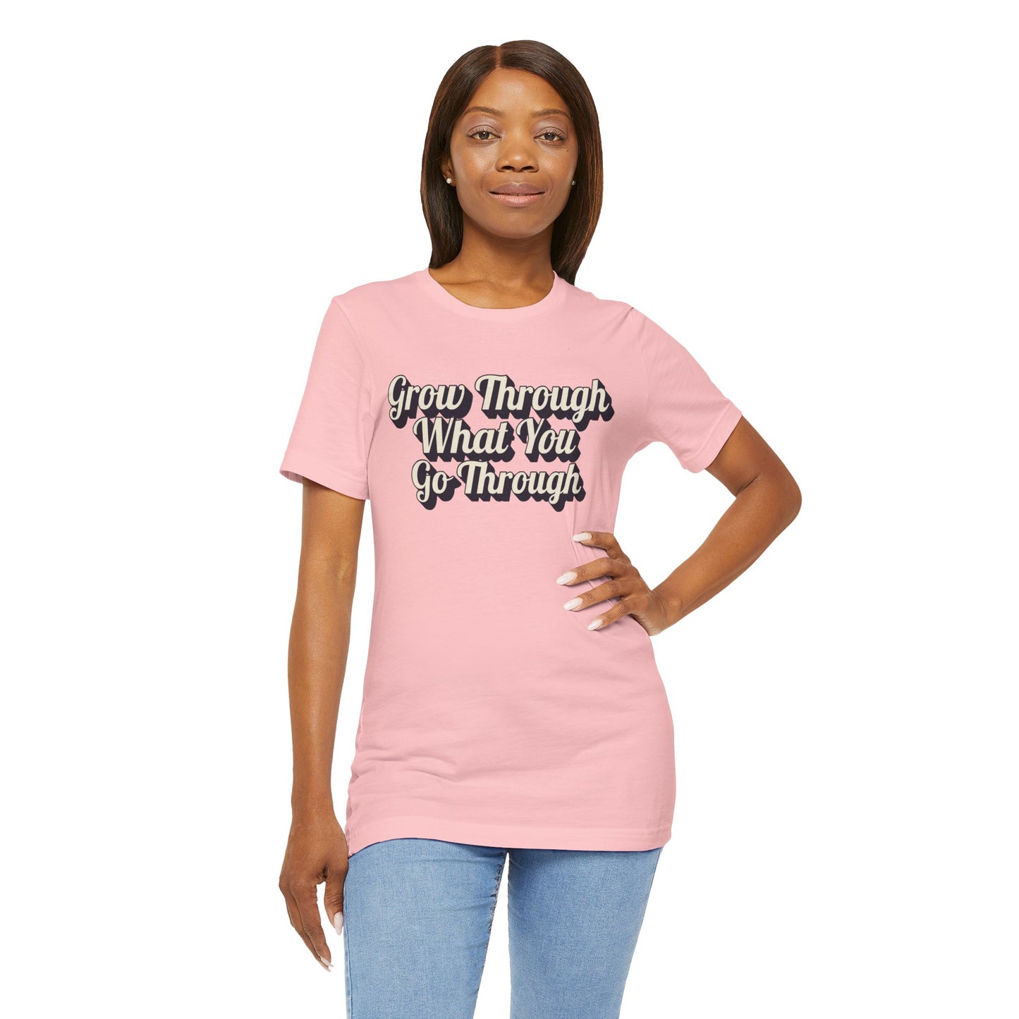 "Grow Through What You Go Through" Western Shirt | Country Girl Tee | Rustic Graphic Tee | Free Spirit Apparel | Outdoor Lifestyle Tee | Vintage Country Shirt | Softstyle Unisex Tee | Faith-Based Country Girl Tee | Rustic Christian Shirt