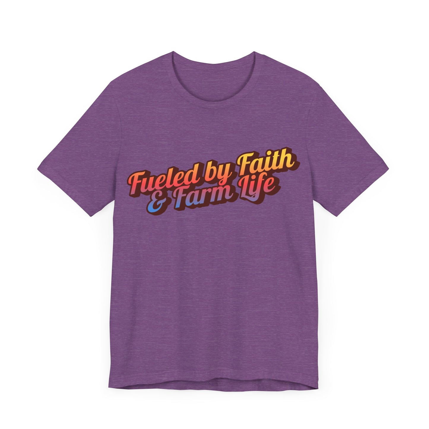 "Fueled by Faith & Farm Life" Western Shirt | Country Girl Tee | Rustic Graphic Tee | Free Spirit Apparel | Outdoor Lifestyle Tee | Vintage Country Shirt | Softstyle Unisex Tee | Faith-Based Country Girl Tee | Rustic Christian Shirt