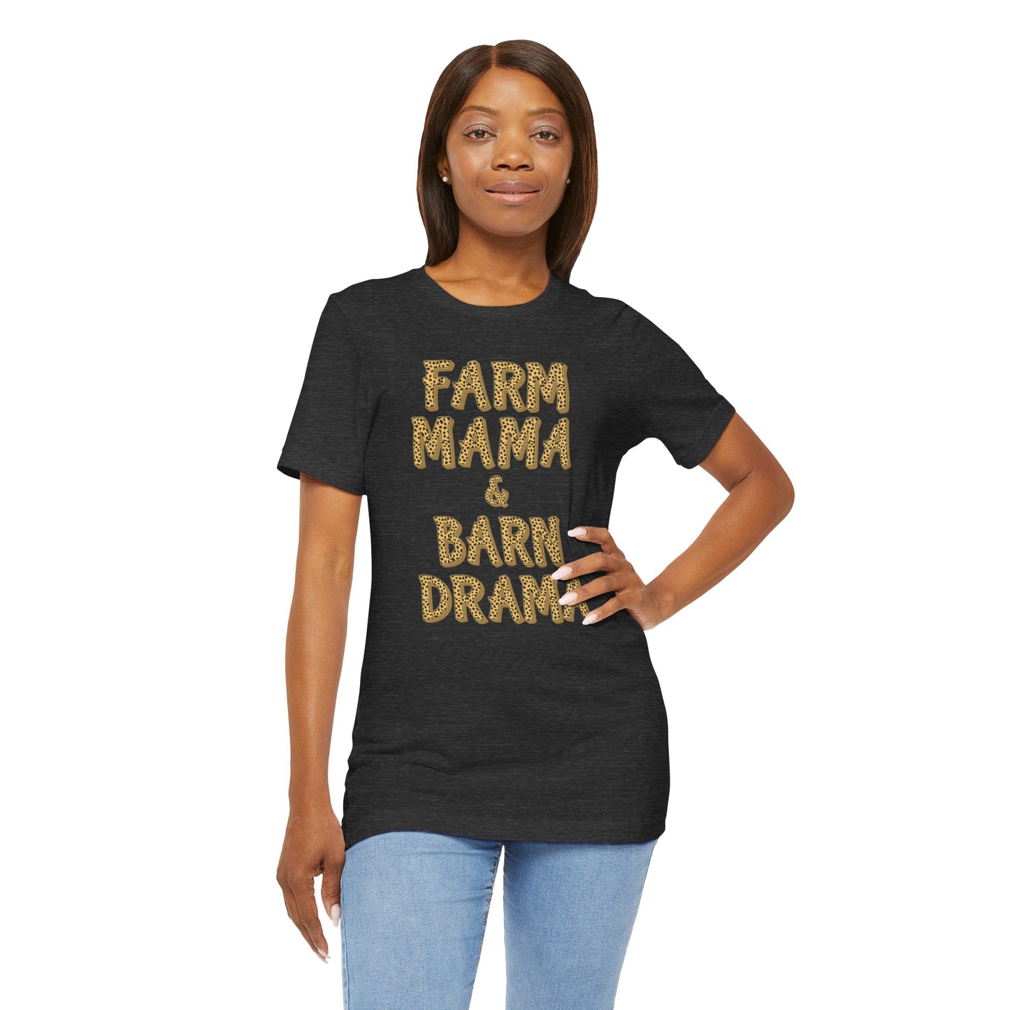 "Farm Mama & Barn Drama" Unisex Jersey Tee | Western Shirt | Country Girl Tee | Rustic Graphic Tee | Free Spirit Apparel | Outdoor Lifestyle Tee | Vintage Country Shirt | Softstyle Unisex Tee