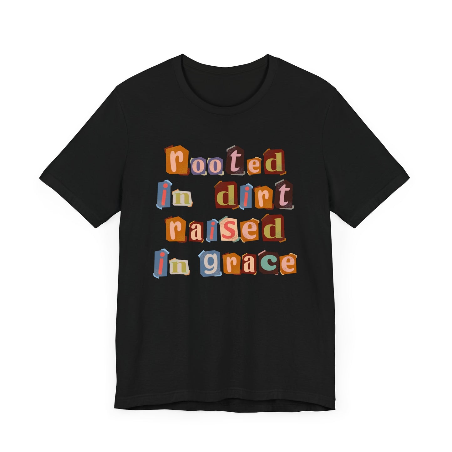 "Rooted in Dirt, Raised in Grace" | Western Shirt | Country Girl Tee | Rustic Graphic Tee | Free Spirit Apparel | Outdoor Lifestyle Tee | Vintage Country Shirt | Softstyle Unisex Tee | Faith-Based Country Girl Tee | Rustic Christian Shirt