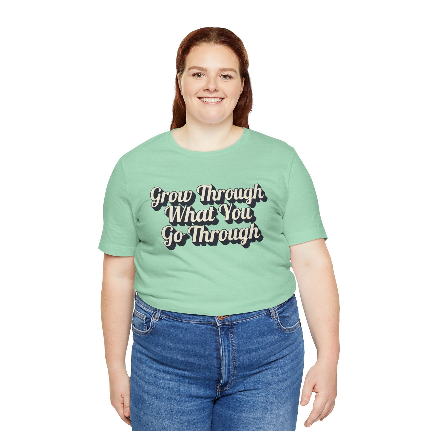 "Grow Through What You Go Through" Western Shirt | Country Girl Tee | Rustic Graphic Tee | Free Spirit Apparel | Outdoor Lifestyle Tee | Vintage Country Shirt | Softstyle Unisex Tee | Faith-Based Country Girl Tee | Rustic Christian Shirt