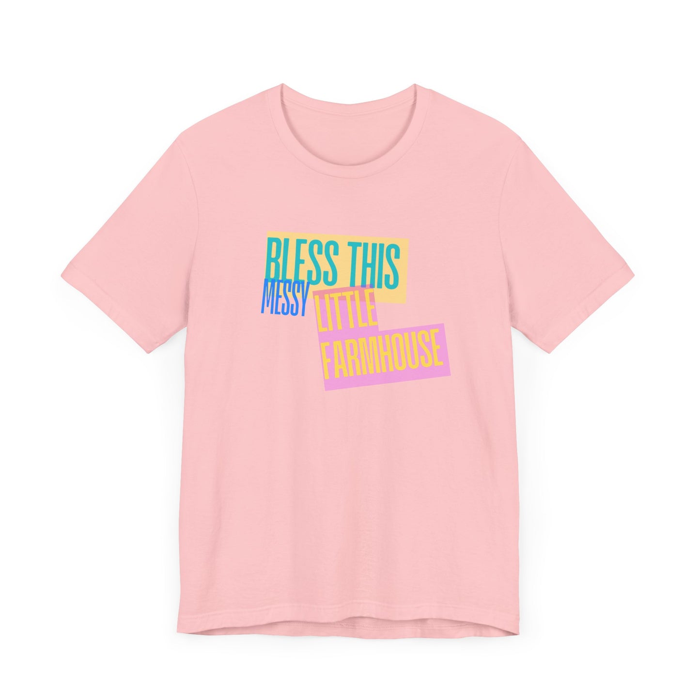"Bless This Messy Little Farmhouse" Unisex Tee Western Shirt | Country Girl Tee | Rustic Graphic Tee | Free Spirit Apparel | Outdoor Lifestyle Tee | Vintage Country Shirt | Softstyle Unisex Tee | Faith-Based Country Girl Tee | Rustic Christian Shirt