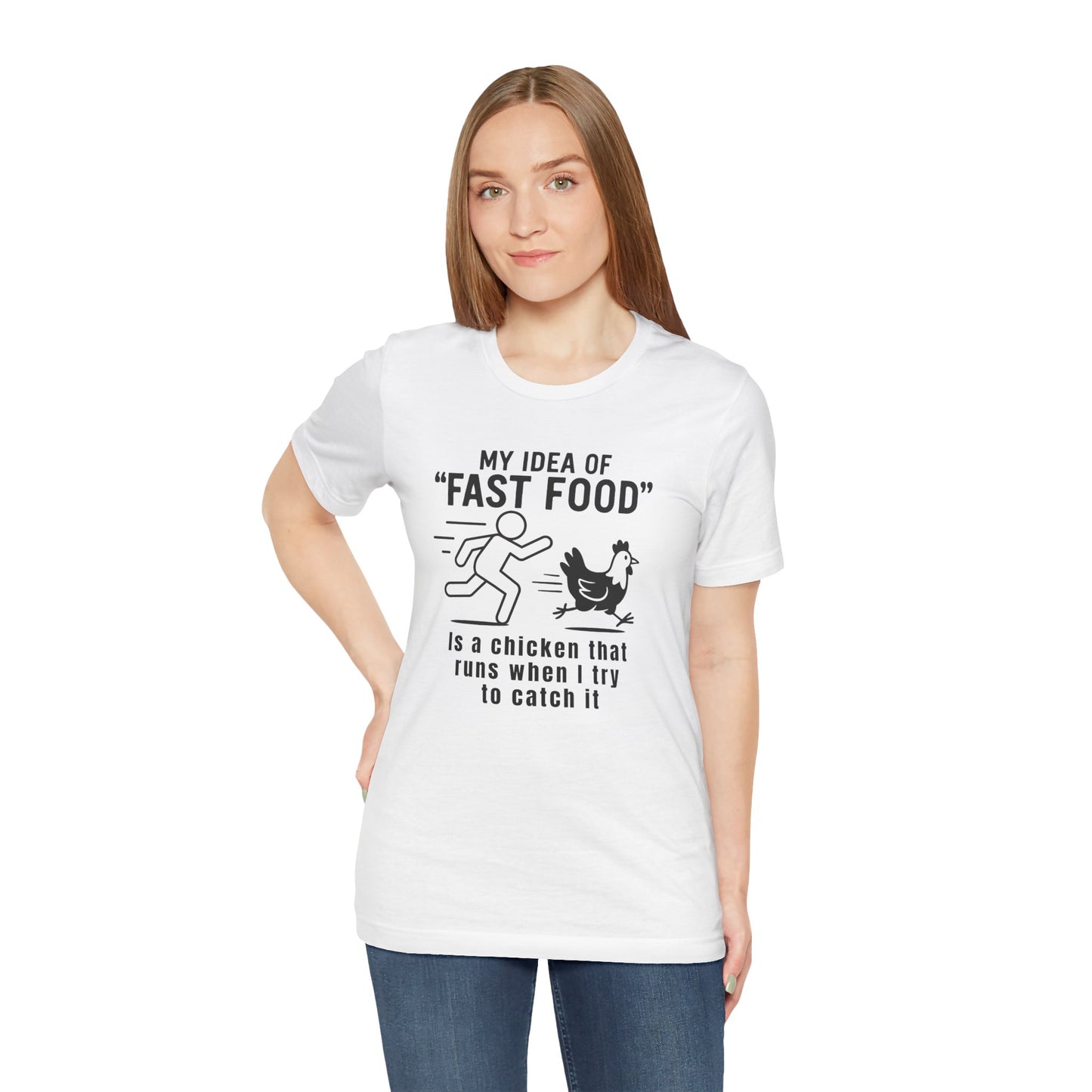 "My Idea of Fast Food" Western Shirt | Country Girl Tee | Rustic Graphic Tee | Free Spirit Apparel | Outdoor Lifestyle Tee | Vintage Country Shirt | Softstyle Unisex Tee | Funny Chicken | Fast Food