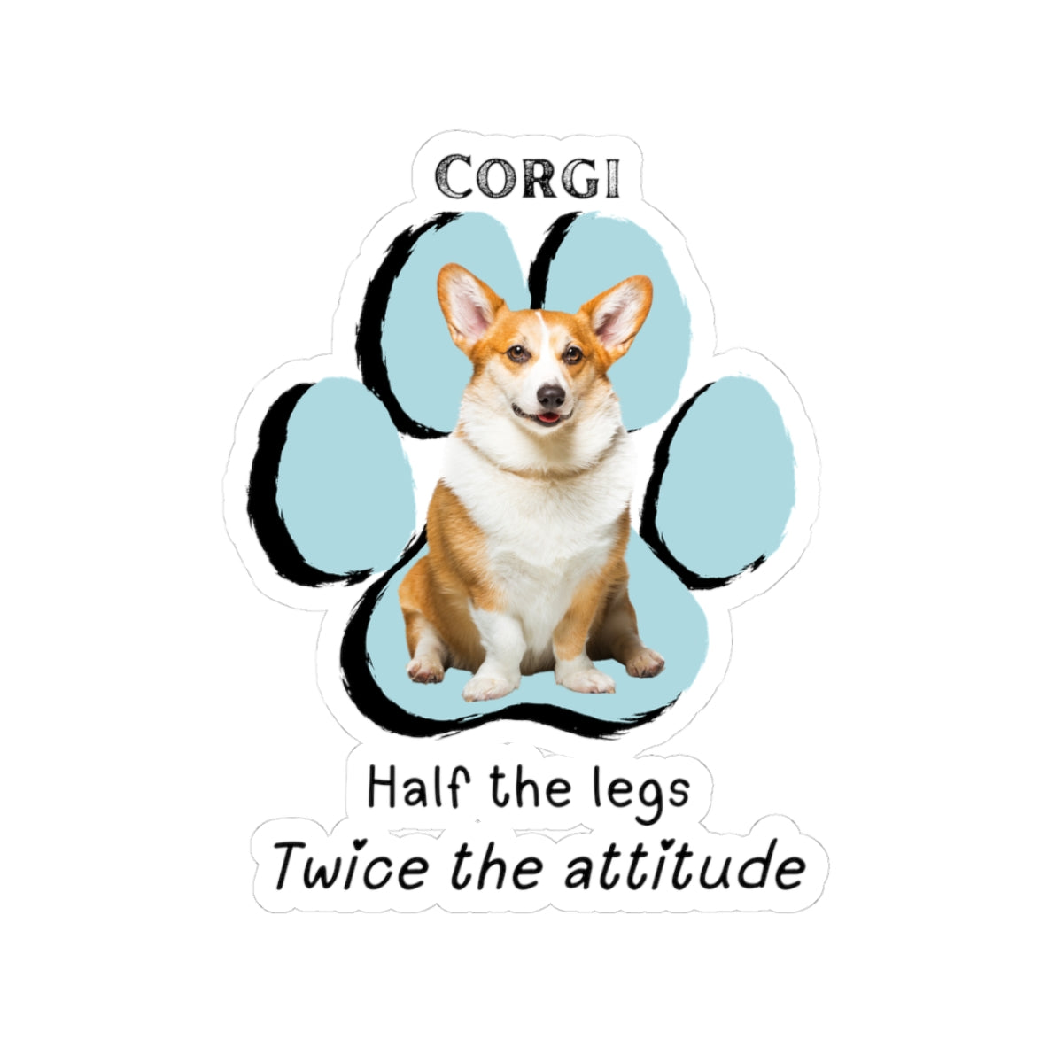 Corgi "Half the legs" Sticker