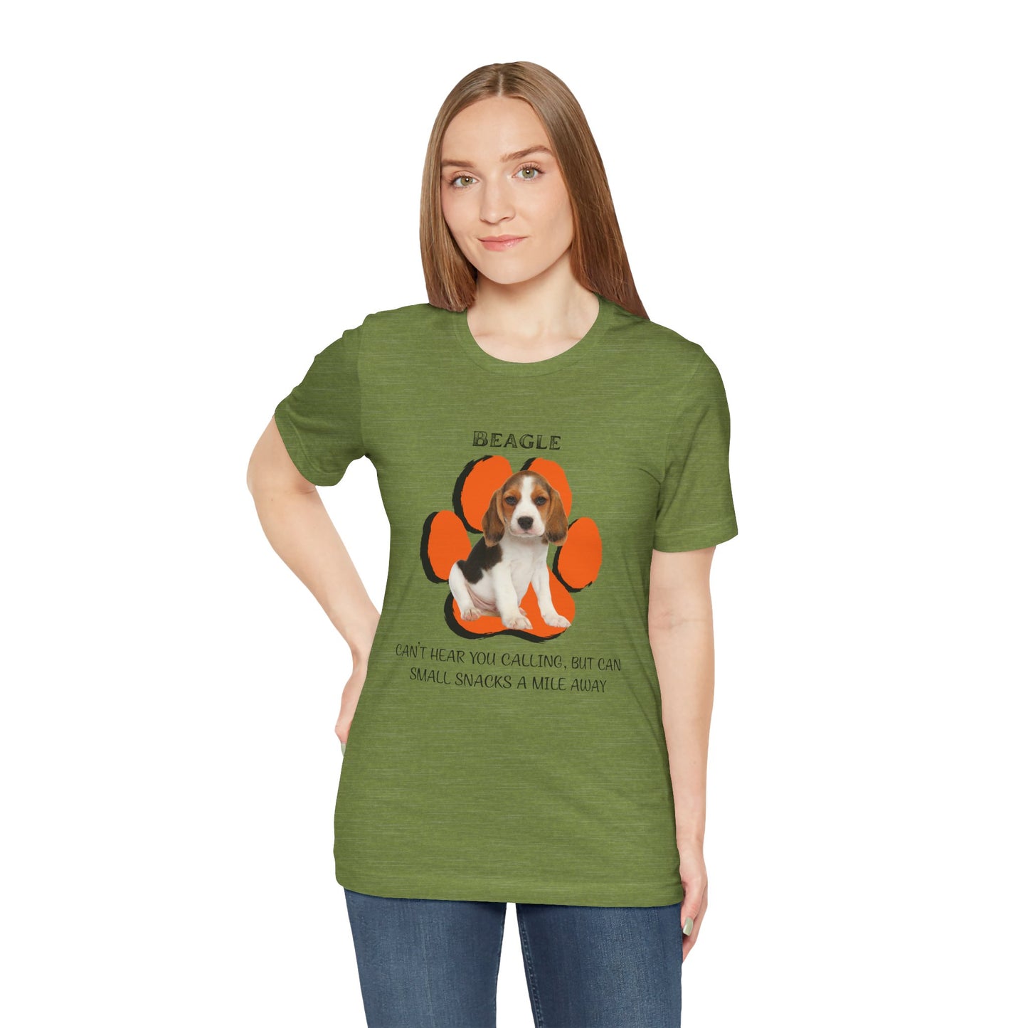 Beagle Lovers Unisex Tee - Can't Hear You Calling, But Can Smell Snacks | Dog Lover T-Shirt | Gift for Pet Owners