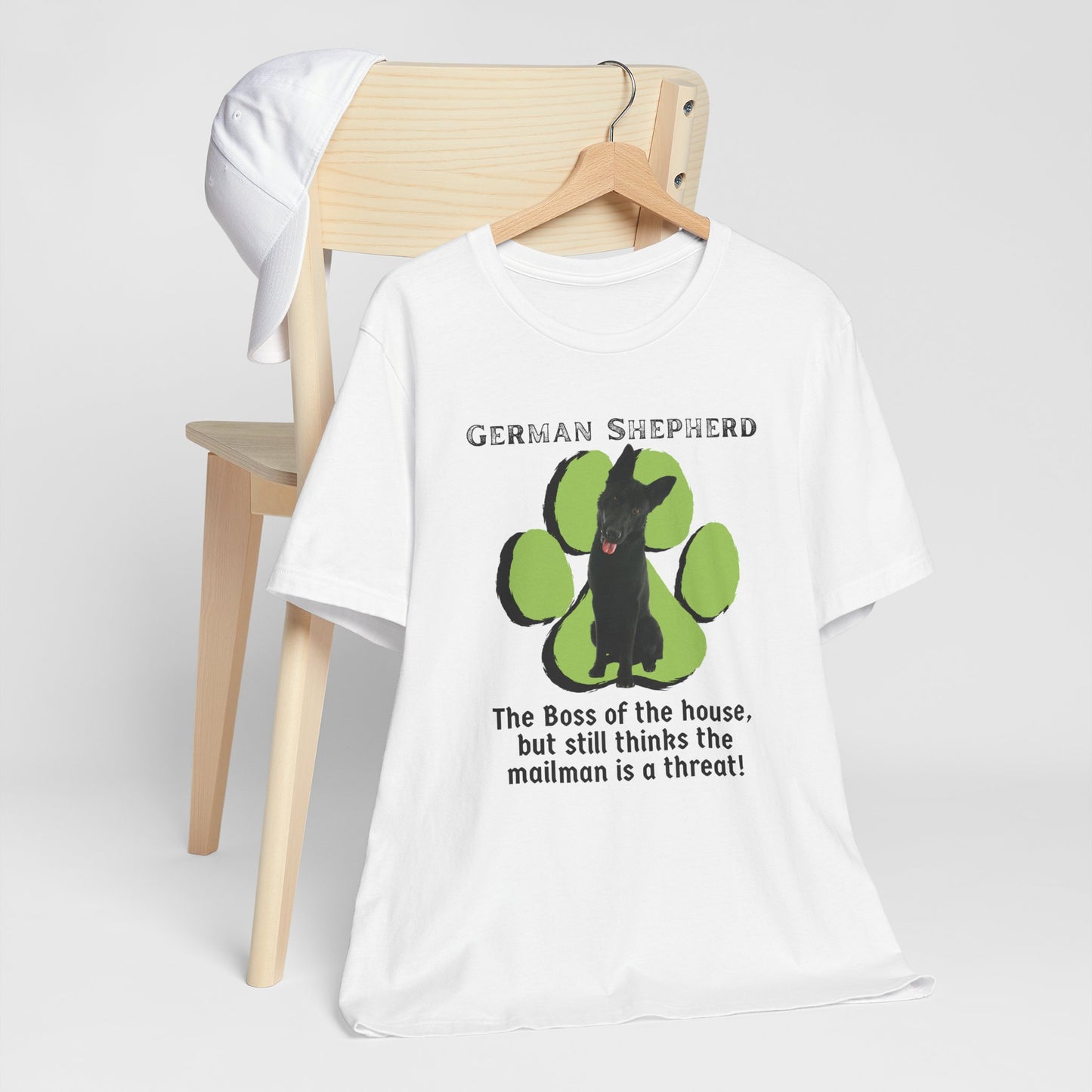 German Shepherd Boss Tee - The Boss Of The House | Funny Unisex Jersey Short Sleeve T-Shirt | Dog Lover T-Shirt | Gift for Pet Owners