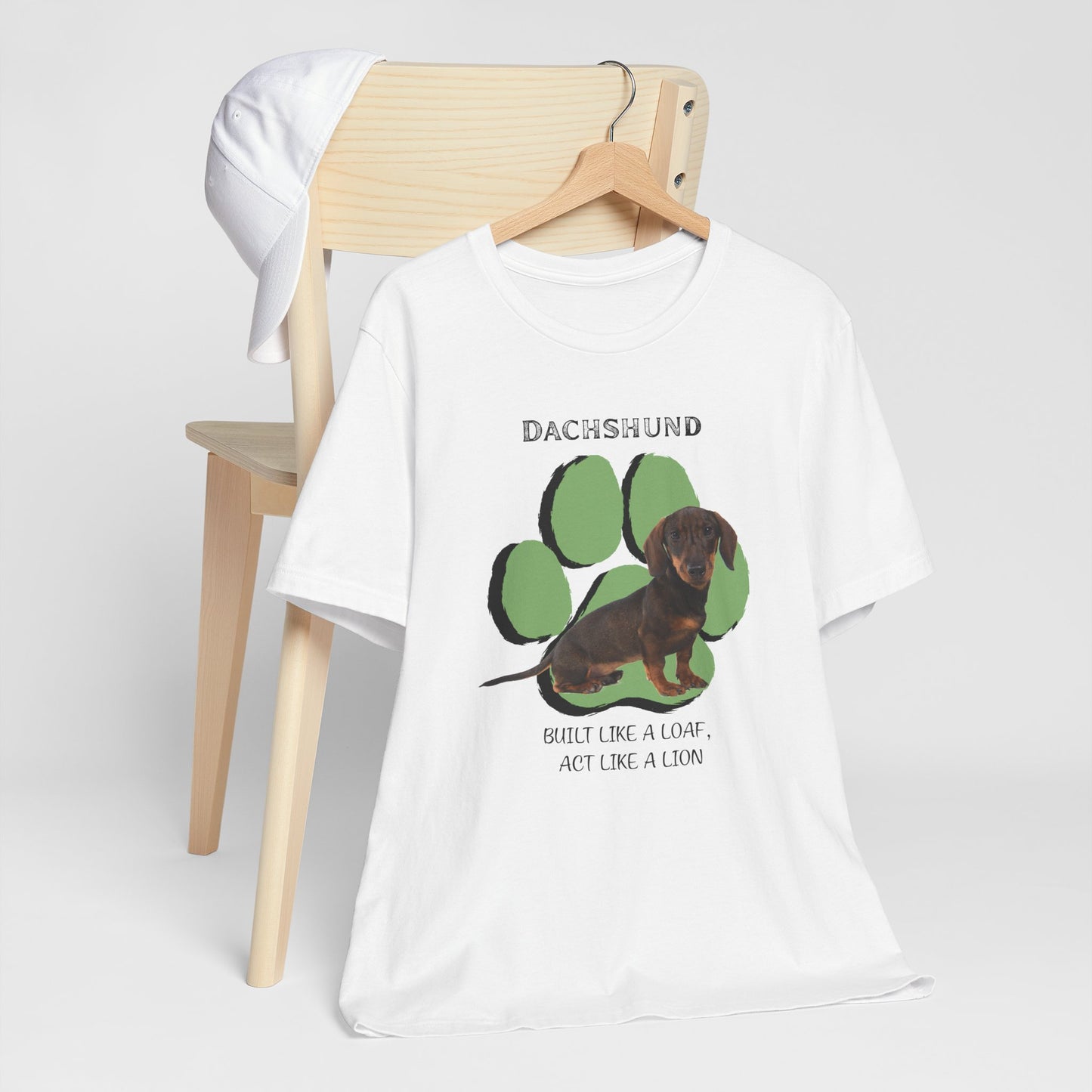 Dachshund Lovers Tee - Built Like a Loaf, Act Like a Lion - Unisex Jersey Short Sleeve T-Shirt | Dog Lover T-Shirt | Gift for Pet Owners