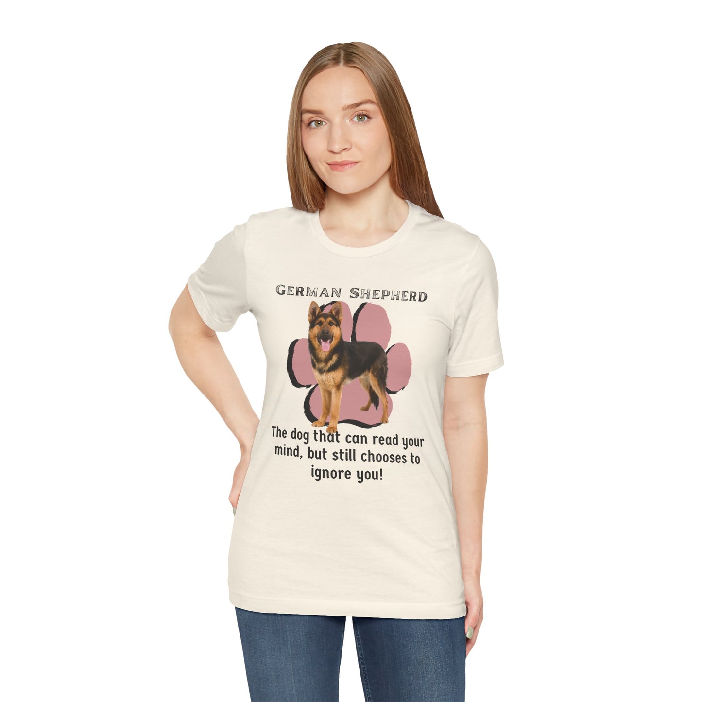German Shepherd Unisex Tee - "The Dog That Can Read Your Mind" Dog Lover T-Shirt | Gift for Pet Owners