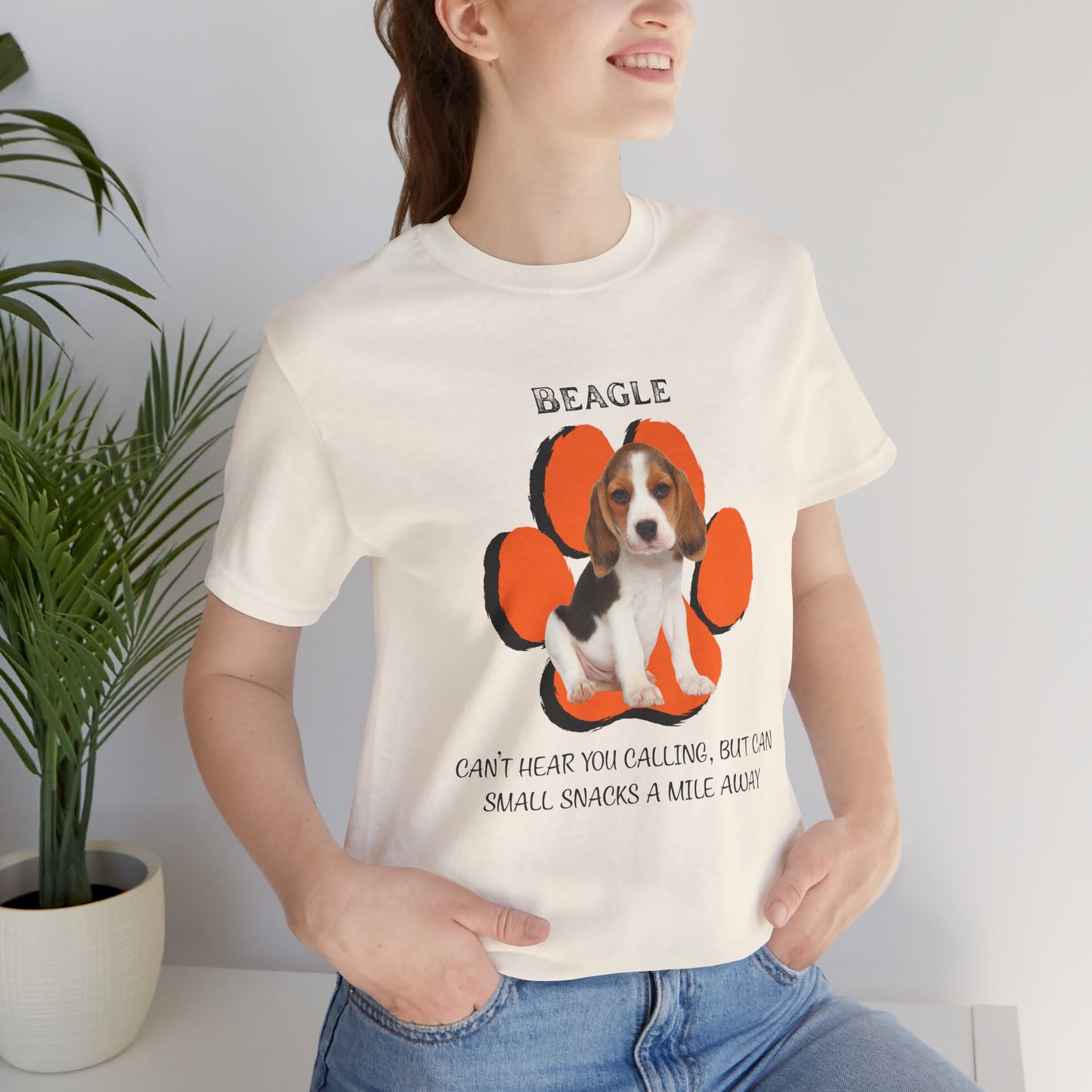 Beagle Lovers Unisex Tee - Can't Hear You Calling, But Can Smell Snacks | Dog Lover T-Shirt | Gift for Pet Owners