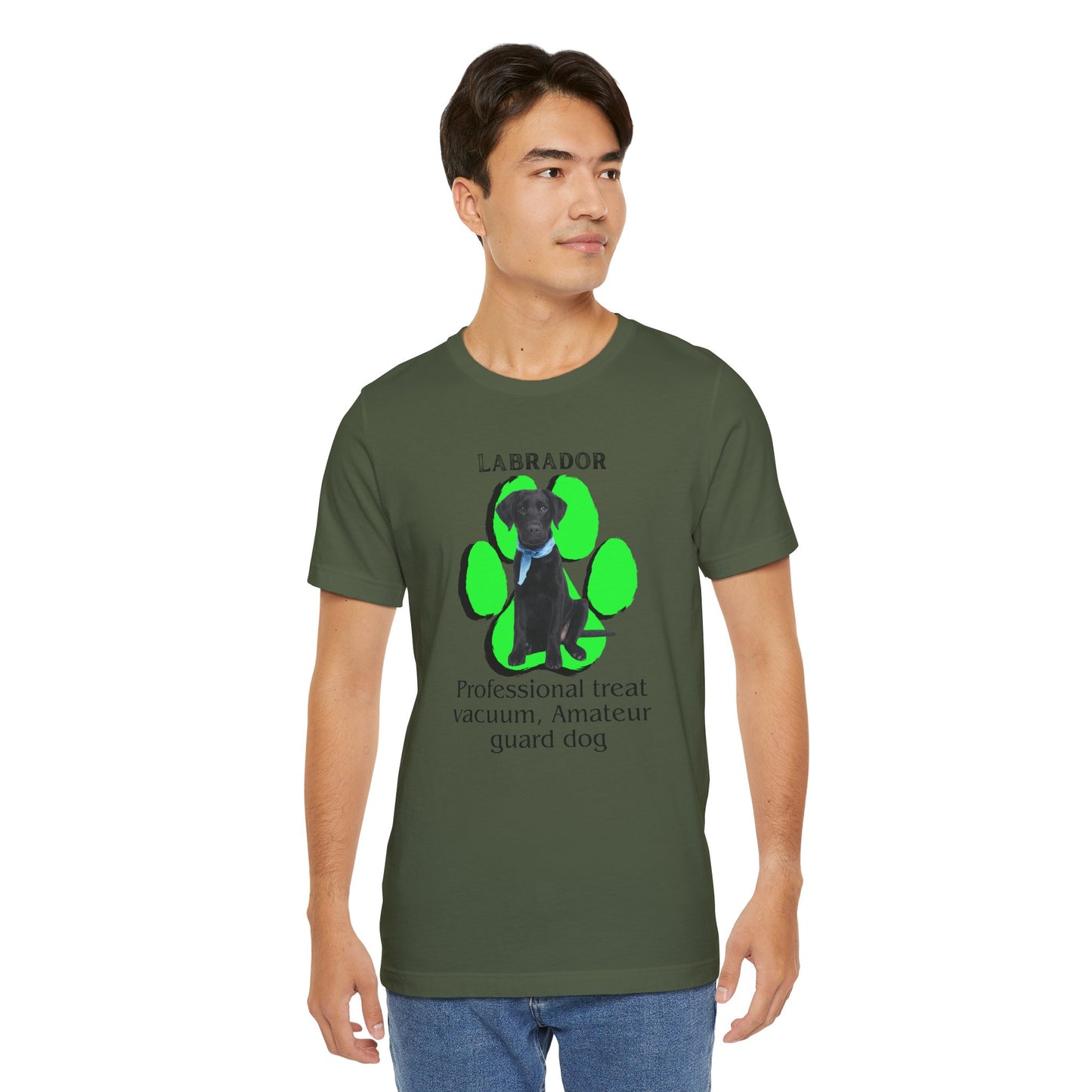 Funny Labrador Dog Tee - 'Professional Treat Vacuum' Humor T-Shirt | Dog Lover T-Shirt | Gift for Pet Owners