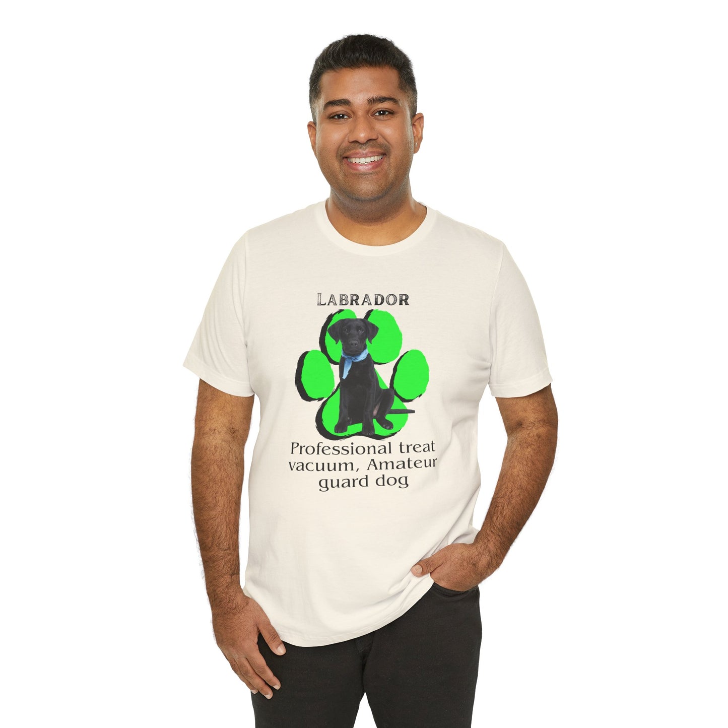 Funny Labrador Dog Tee - 'Professional Treat Vacuum' Humor T-Shirt | Dog Lover T-Shirt | Gift for Pet Owners