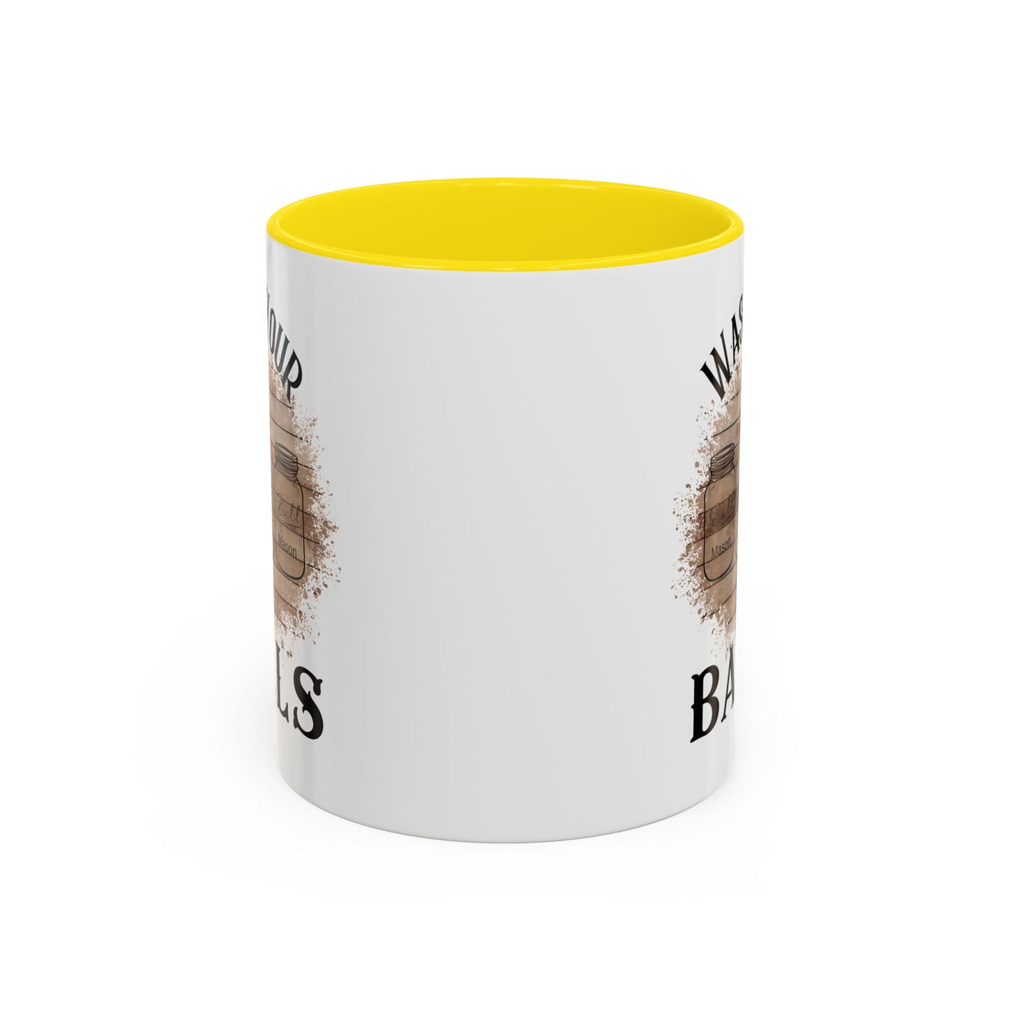 "Wash Your Balls" Wood, Humorous Coffee Mug for Outdoor Lovers, Funny Gift, Wash Your Balls Mug, Coffee Lover Gift, Unique Kitchenware