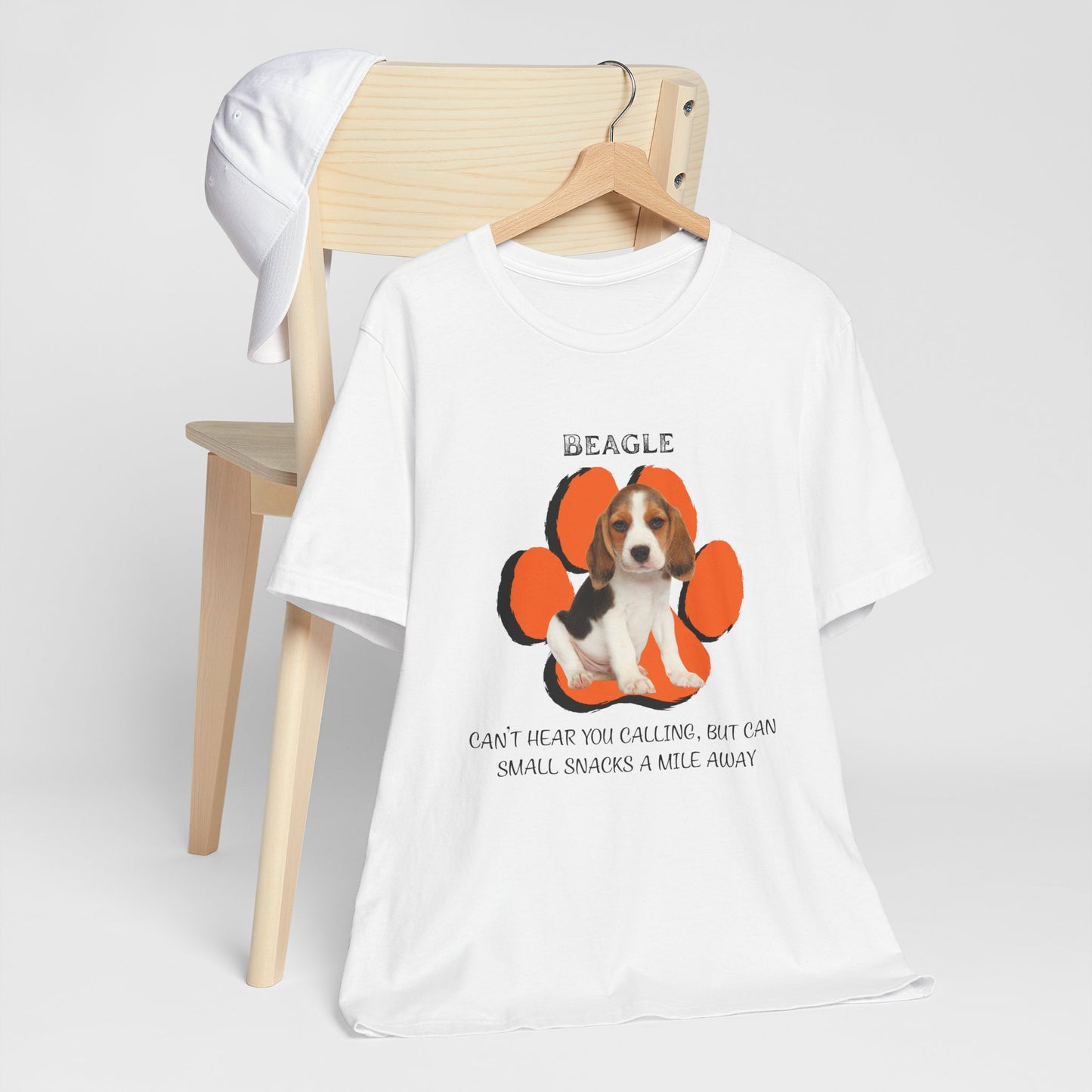 Beagle Lovers Unisex Tee - Can't Hear You Calling, But Can Smell Snacks | Dog Lover T-Shirt | Gift for Pet Owners