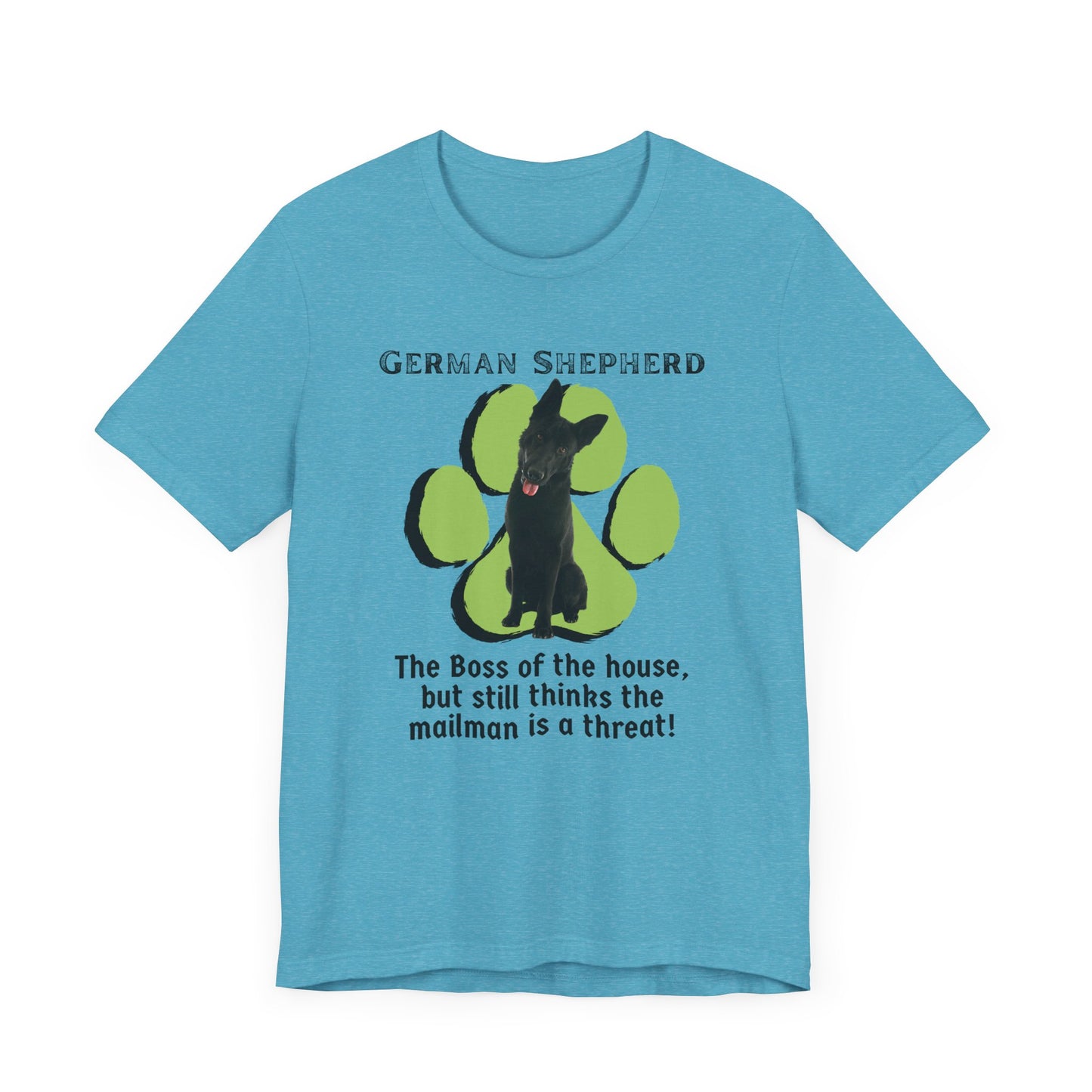 German Shepherd Boss Tee - The Boss Of The House | Funny Unisex Jersey Short Sleeve T-Shirt | Dog Lover T-Shirt | Gift for Pet Owners