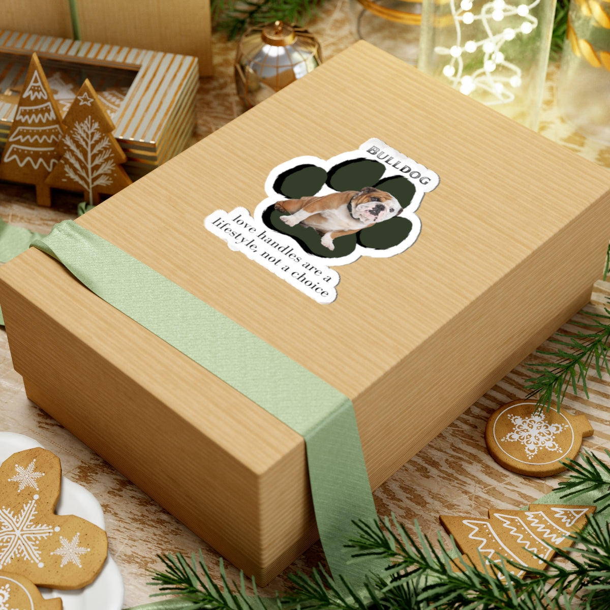 Bulldog "Love Handles" Sticker