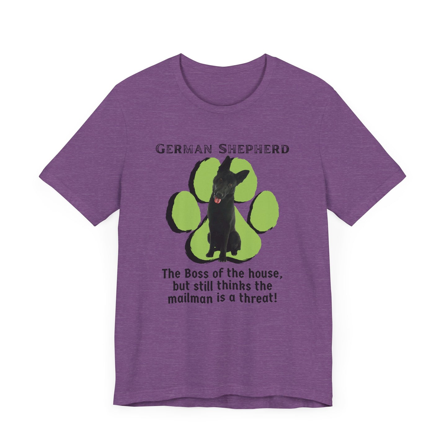 German Shepherd Boss Tee - The Boss Of The House | Funny Unisex Jersey Short Sleeve T-Shirt | Dog Lover T-Shirt | Gift for Pet Owners